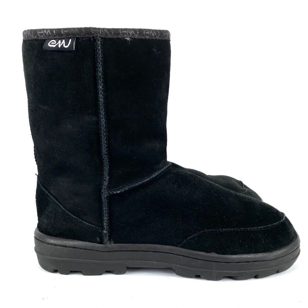 EMU Australia black suede & sheepskin wool boot 7 - Picture 2 of 15